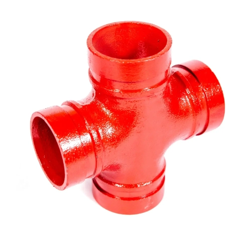 Крестовина чугунная муфтовая грувлок PN16