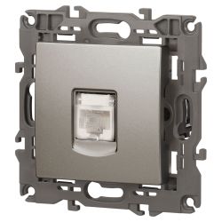 Розетка ЭРА Elegance 14-3107-16 RJ45, титан