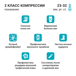 Компрессионные чулки, 2 класс компрессии Medical арт. 2P280