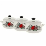 Набор посуды эмалированной «Цвет граната» С-129АП2/4Жм