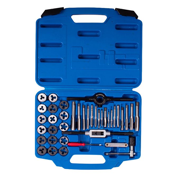 KING TONY (12939MQ1) Набор метчиков и плашек SK5 M3-M12, кейс, 39 предметов