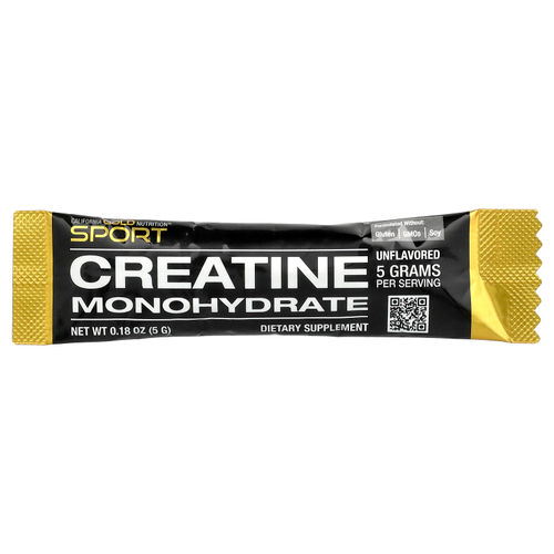 California Gold Nutrition, Sport, чистый моногидрат креатина, без вкусовых добавок, 5 г (0,18 унции)