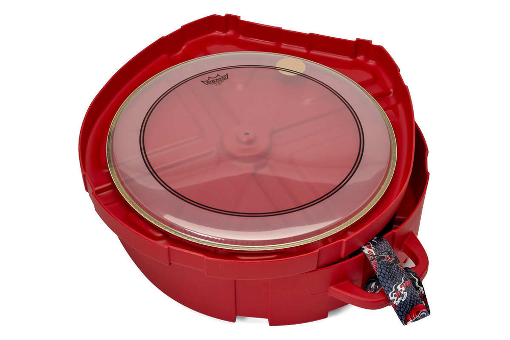 Кейс кофр КРАСНЫЙ для барабанных тарелок до 24" на колесах и с выдвижной ручкой DGCASE DARUMA 24-01А