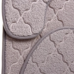 Набор для ванной и туалета 3 пр. «Tami» ( 2 коврика 50*80+50*40, 1 чехол на крышку унитаза)серый