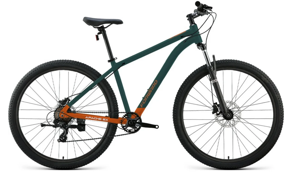 Велосипед 27,5" FORWARD APACHE SX, рама 15" тёмно бирюзовый/оранжевый 2026