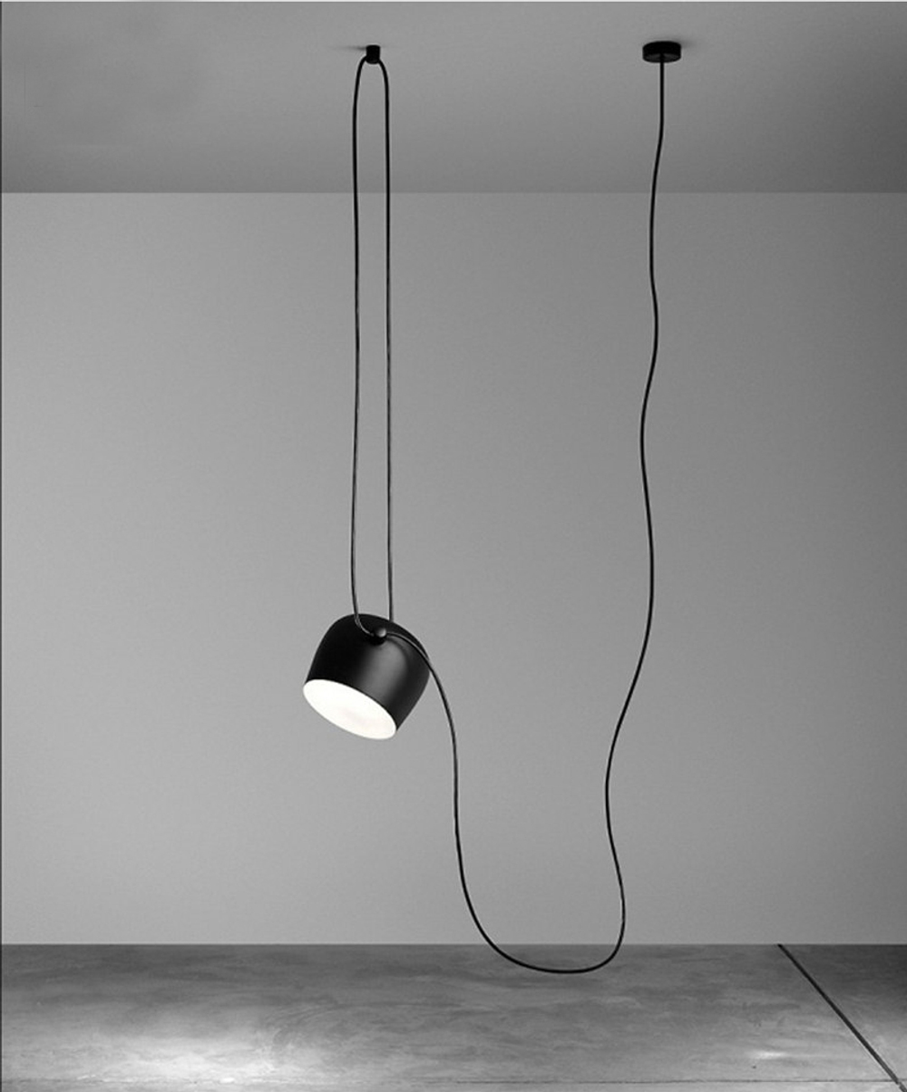 Pendant design lamp  AIM by Flos (1 lampshade ,  Black)