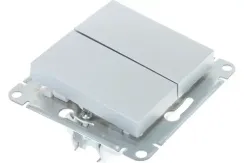 Выключатель Systeme Electric ATLASDESIGN 2-клавишный алюминий 36439