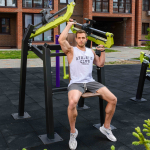 F-2801 Уличный тренажер Жим вверх с переменной нагрузкой ZAVODSPORTA