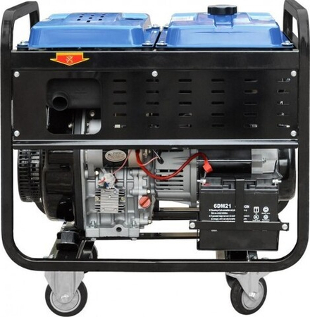 Генератор дизельный с воздушным охлаждением ТСС SDG 5000 EHA открытая 077012