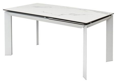 Стол М-City DISAUR Кремона (Cremona) 140 Белый мрамор матовый (Matte Statuario), керамика, Белый