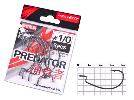 Крючки офсетные Lucky John сер. LJHP350 разм.001/0 8шт.