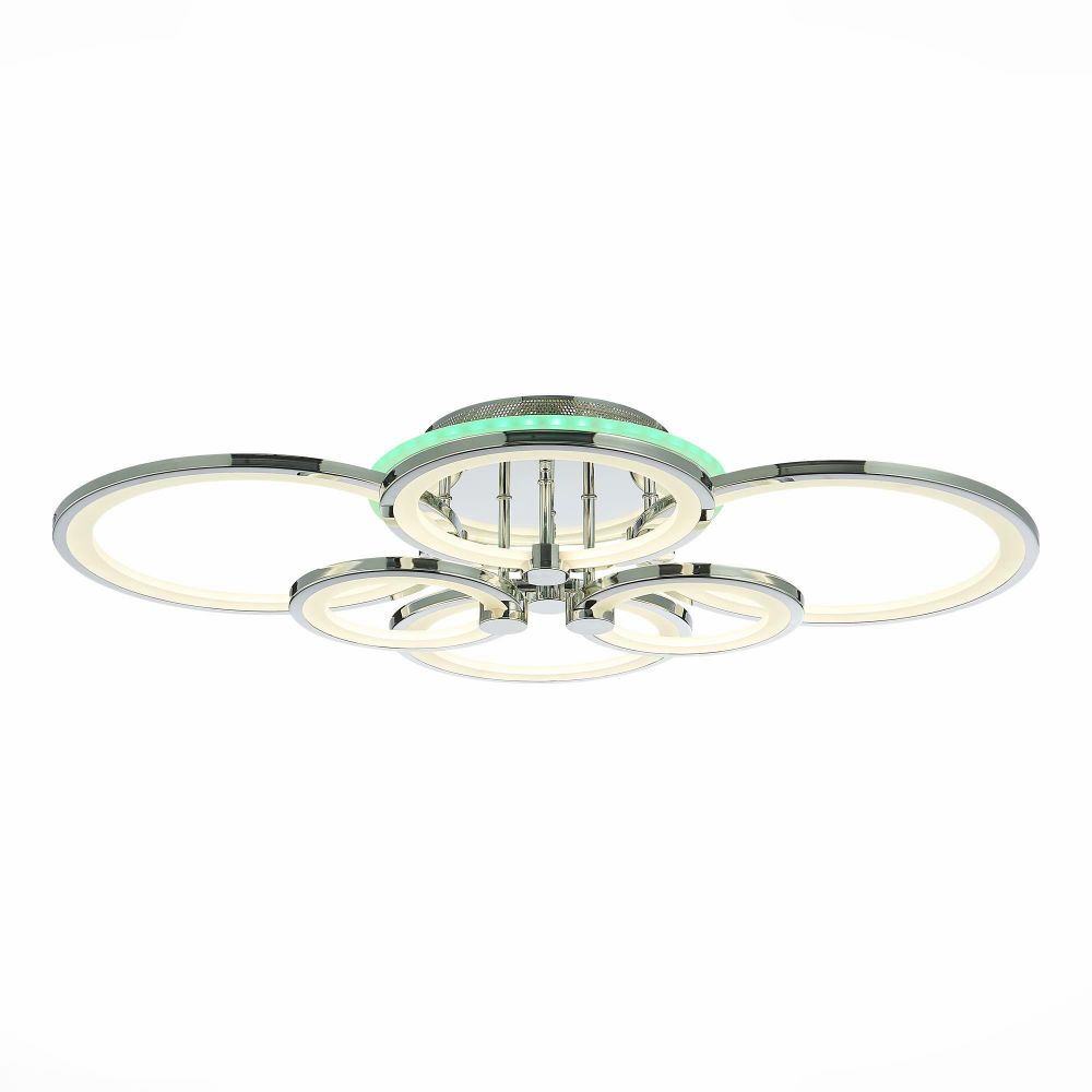 *SLE200312-06RGB Светильник потолочный Хром/Белый LED 1*168W RGB 8W 3000-6000K