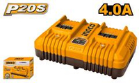 Двойное зарядное устройство 2х20B 2A+2A INGCO FCLI2034 INDUSTRIAL