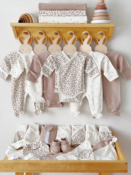 Леопард/Сердечки beige