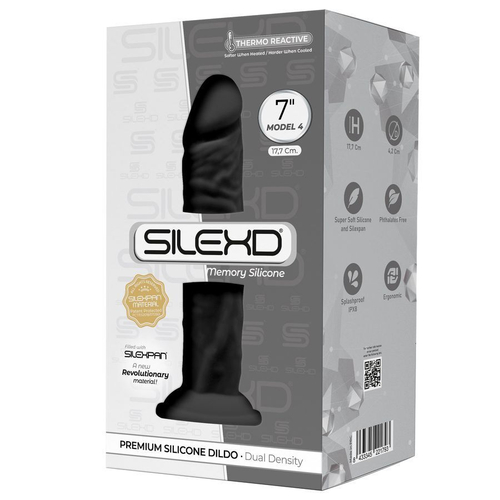 Черный фаллоимитатор Model 4 - 17,7 см.