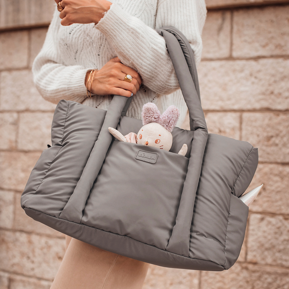 Сумка для мам BEABA дутая серая