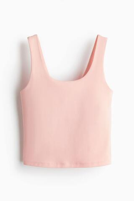 H&M Спортивный топ SoftMove™ со встроенным бюстгальтером, розовый