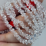 Хрусталь ( ~34см нить, 4мм) крошка, треугольник, "алмазный хрусталь", прозрачный