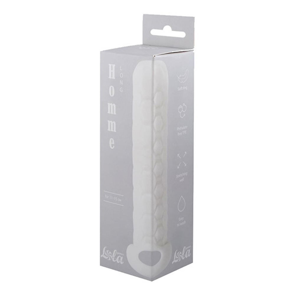 Белый фаллоудлинитель 15,5см Lola Games Homme Long 7009-01lola