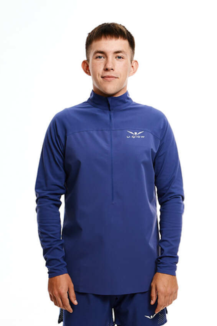 ЛОНГСЛИВ С МЕМБРАННОЙ ВСТАВКОЙ МУЖСКОЙ | DEEP COBALT