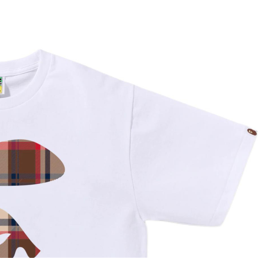 A Bathing Ape Bathing Ape Check Fw25 Футболка белый красный