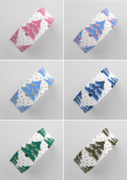 Схема LOOM, Схема браслета на станке, узор из Miyuki Delica 11/0, файл PDF, №453L