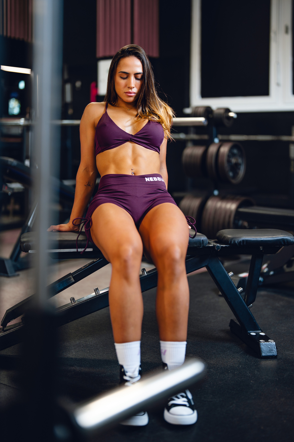 Топ Medium-Support Sports Bra TWIST-KNOT 423 Бородовый