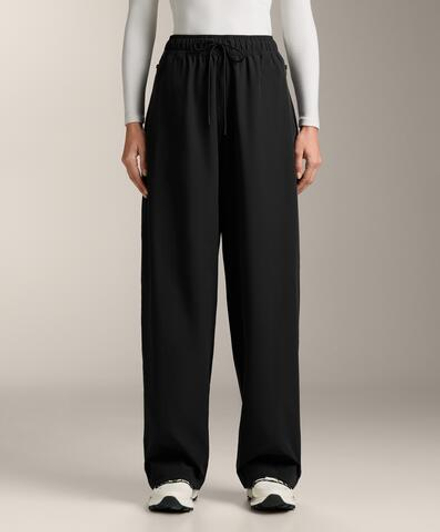 OYSHO Водонепроницаемые брюки прямого кроя, черный