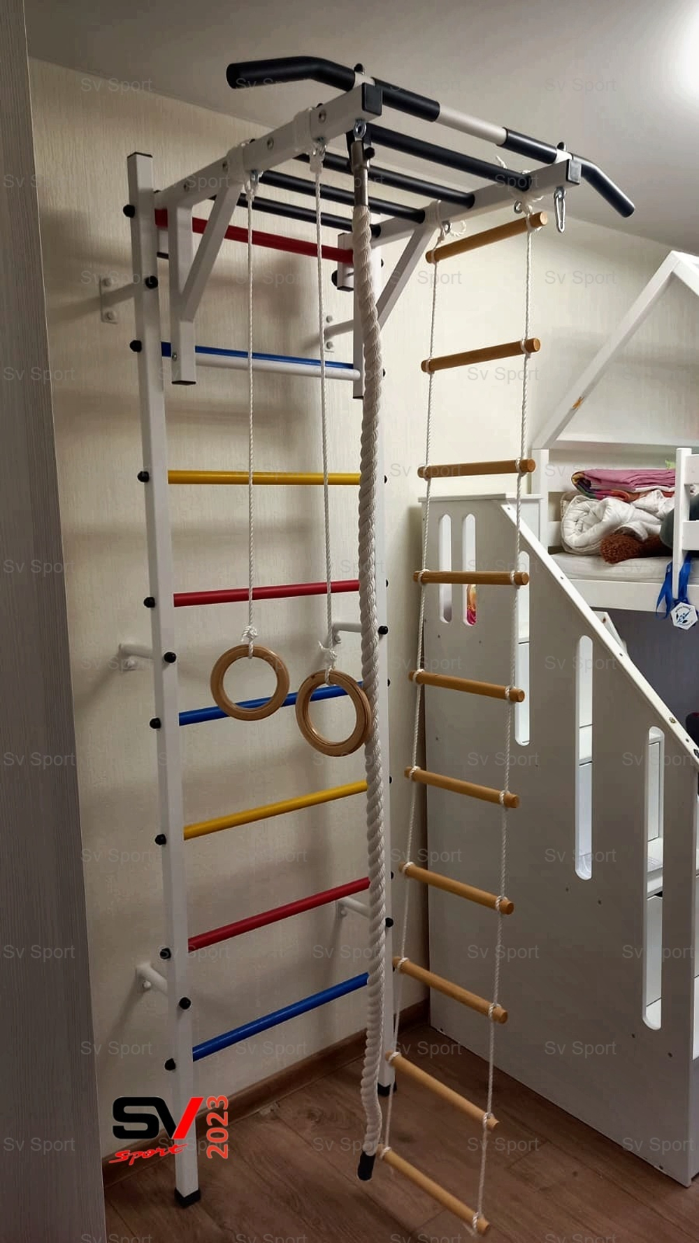 Монтаж шведской стенки Sv Sport в бетонные, кирпичные стены