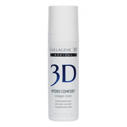 Коллагеновый крем для обезвоженной, раздраженной кожи лица Medical Collagene 3D Hydro Comfort (проф) 30мл