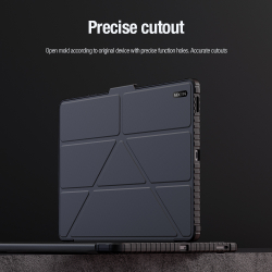 Чехол книжка от Nillkin для планшета Samsung Galaxy Tab S10 FE+, серия Bumper Pro Case-Multi Angle Folding Style, многофункциональный складной