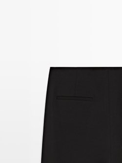 Massimo Dutti Капри с деталями на пуговицах, черный