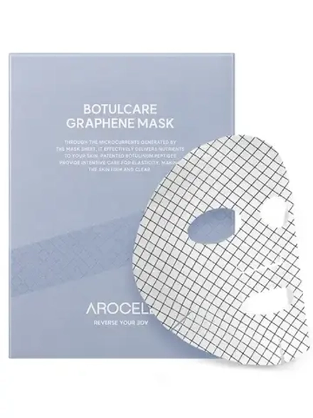 Графеновая маска с ботулином и низкомолекулярным коллагеном AROCELL Botulcare graphene mask