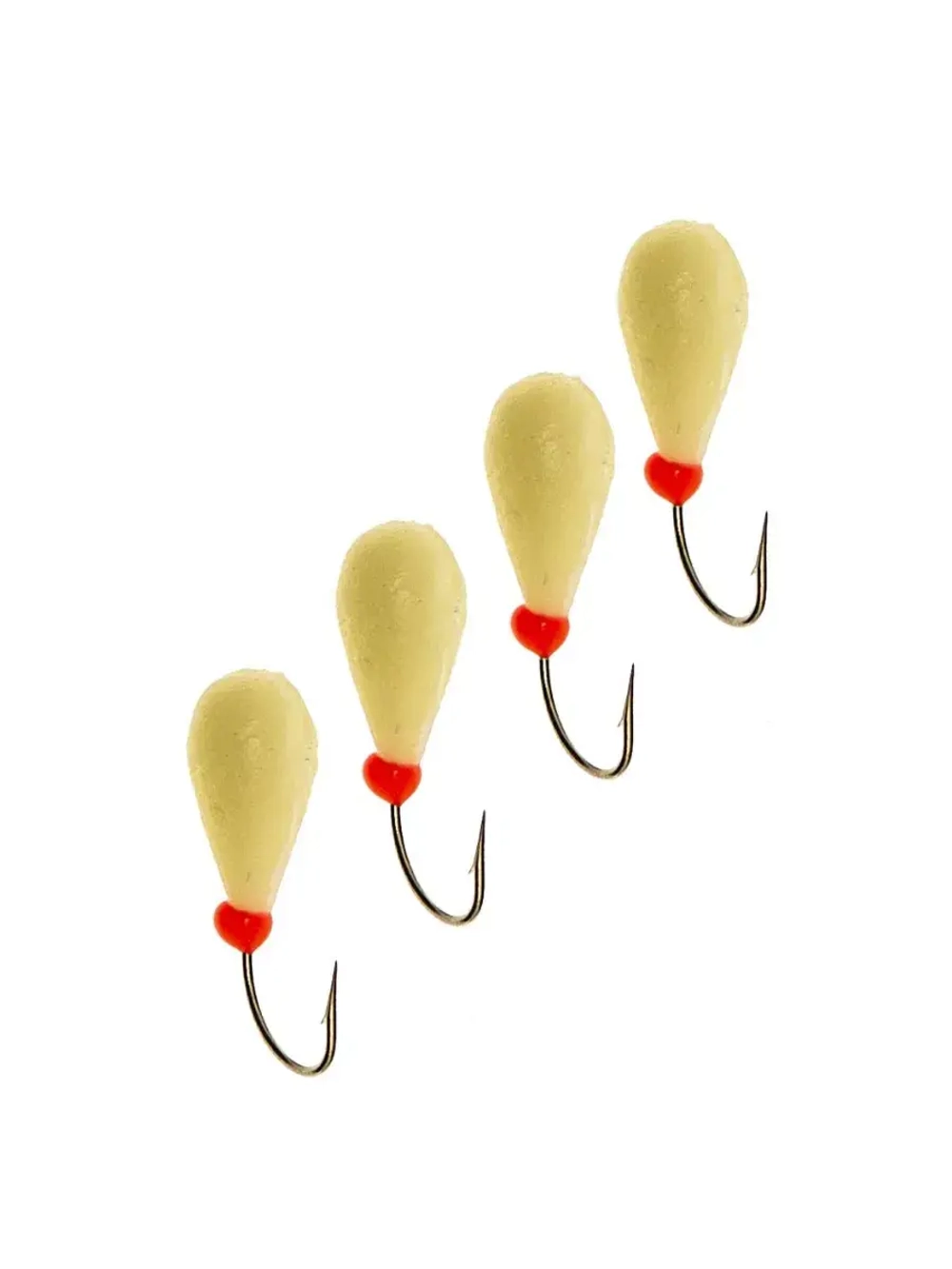 Мормышка фосфорная №80 КАПЛЯ корюшиная, крючок № 6, 50 шт