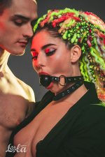 Черный кляп-шарик 4,5см с шипами Lola Games Party Hard Bare 1155-01lola