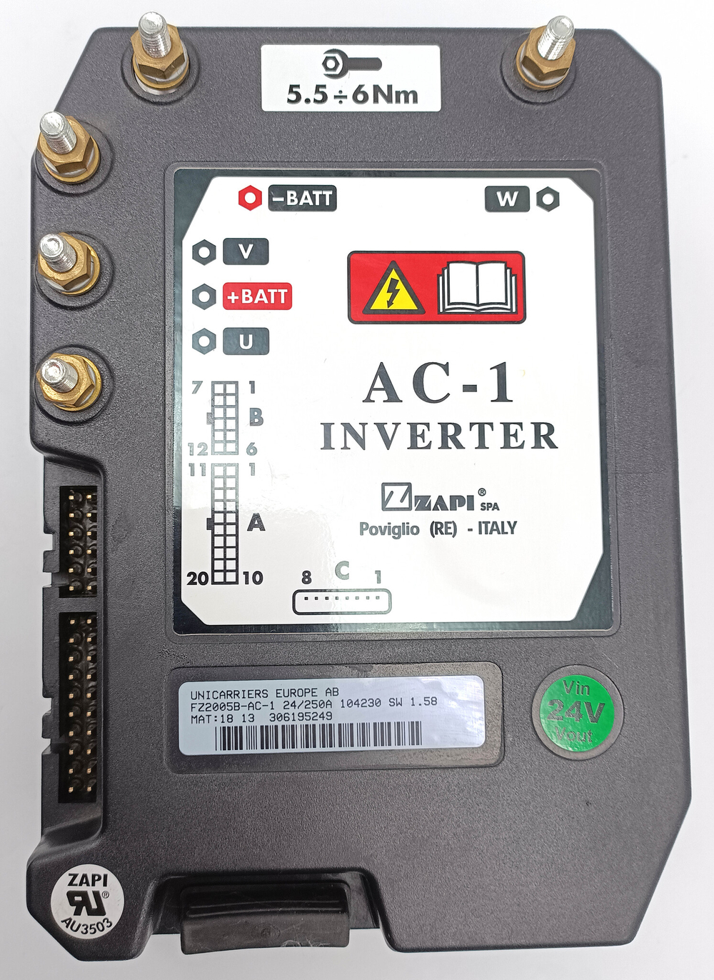 Контроллер ZAPI AC-1 FZ2005B-AC-1 24v 250a Unicarrires 104230 AA10E