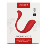 Красное интерактивное виброяйцо Svakom Phoenix Neo 2 Interactive App-controlled Egg Vibrator With External Light S94P