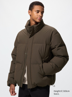 UNIQLO Бесшовный пуховик, темно-коричневый