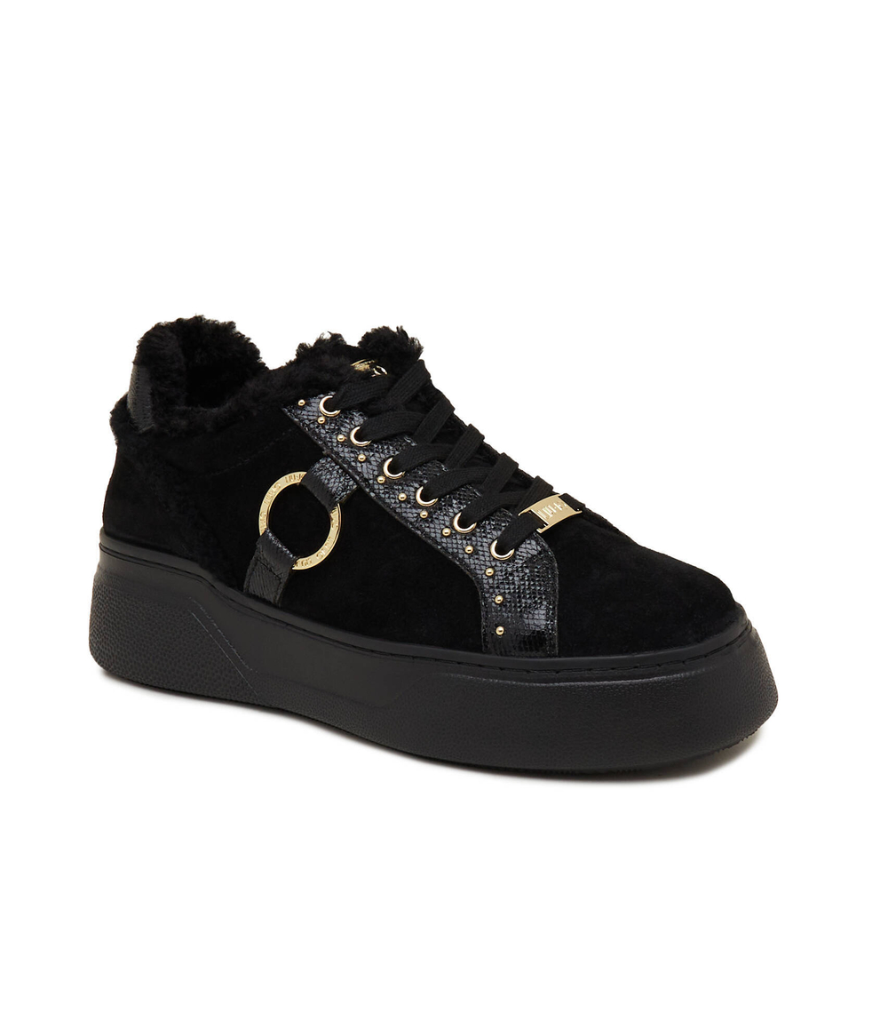 Кожаные кроссовки 11 Liu Jo - черный(BF3179 PX442)