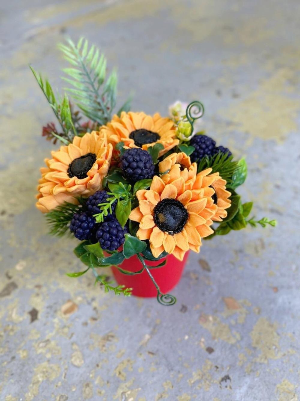 Букет из мыла ручной работы, «Натали» подсолнухи