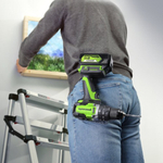 Дрель-шуруповерт аккумуляторная GREENWORKS GD24DD140 ударная, 24V, АКБ 4Ач и ЗУ 3707607CUB