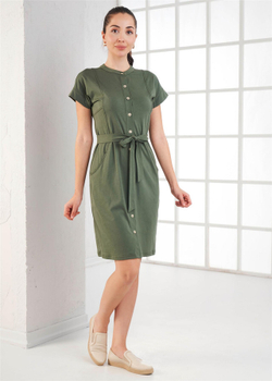 RELAX MODE / Платье женское летнее повседневное на пуговицах с поясом - 45522