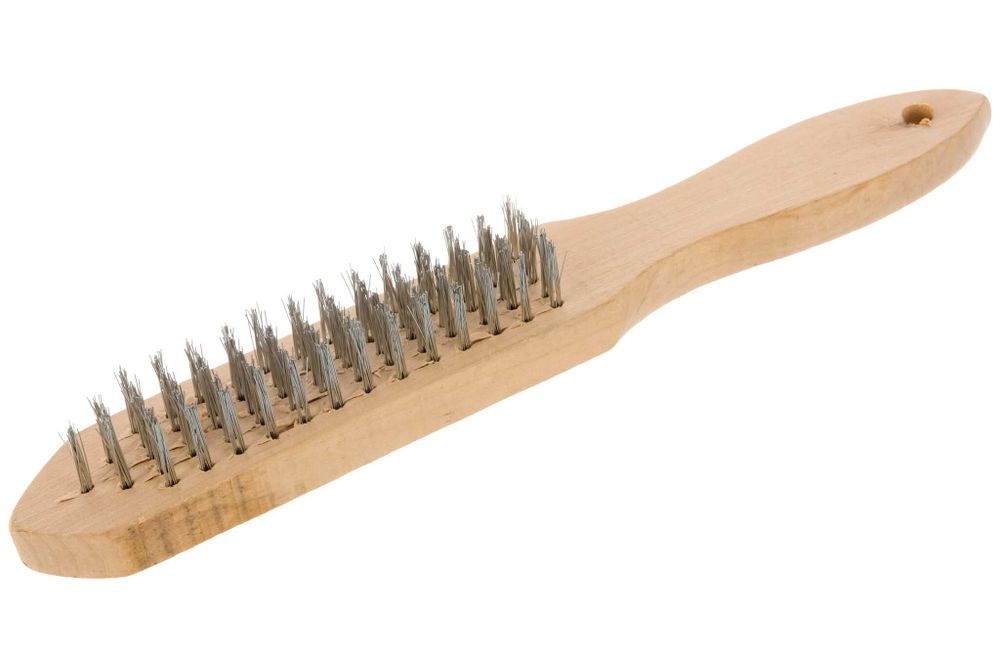 БИБЕР 70950 Щетка 5-рядная стальная с деревянной ручкой (12/120)