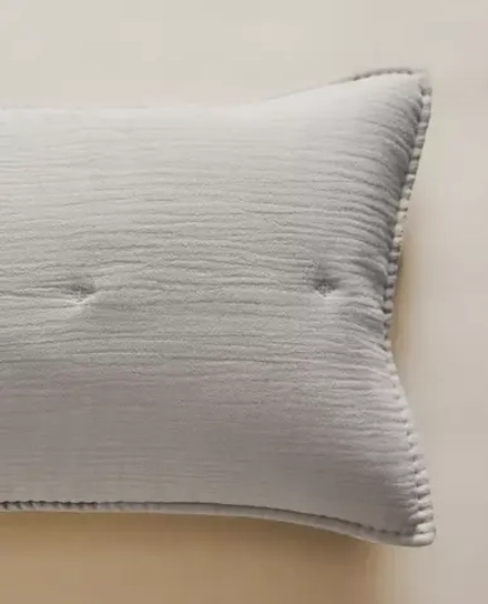 ZARA HOME НАВОЛОЧКА ДЛЯ ДЕКОРАТИВНОЙ ПОДУШКИ ДЛЯ ДЕТЕЙ ИЗ МУСЛИНА, СЕРЫЙ