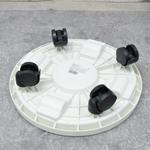 Подставка для цветов на колесах 32см белая