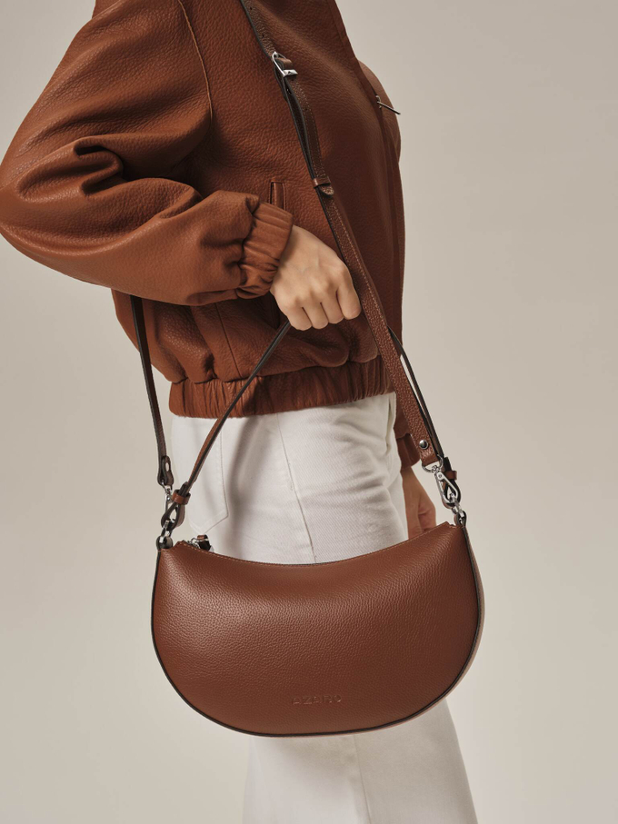 Сумка женская сэддл коричневая