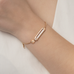 Браслет из комбинированного золота c натуральным топазом white Артикул: 05-0752-00-201-1111