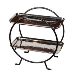 Подставка фуршетная этажерка 2 яруса 31*17,5*31,5 см нерж. + 2 блюда   нерж P.L. Proff Cuisine