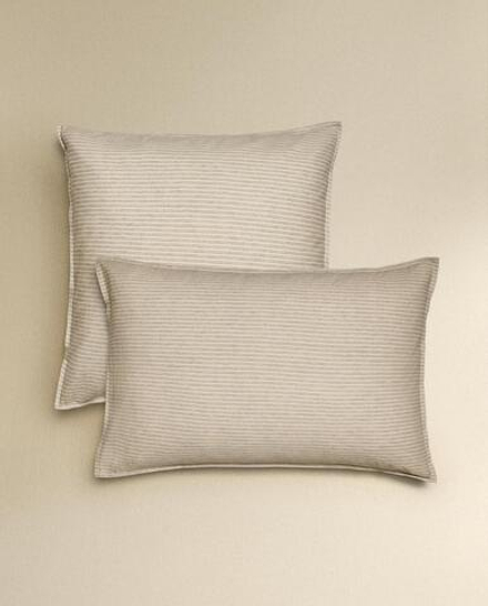 Zara Home - Наволочка в полоску из окрашенной пряжи 80x80 см