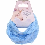 Резинки для волос в наборе 4шт «АЛИСА», цвет цвет голубой, d-5,5см (Подвес Единорог)